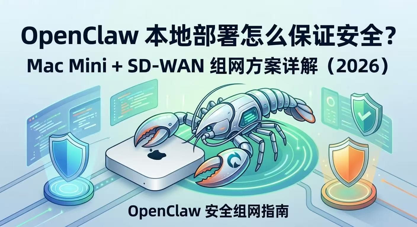 OpenClaw 本地部署怎么保证安全?Mac Mini + SD-WAN 组网方案详解(2026)